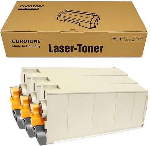 Eurotone 3X Toner kompatibel mit Oki C 710 711 wie 43866108 Black Schwarz Druckerpatronen Patronen