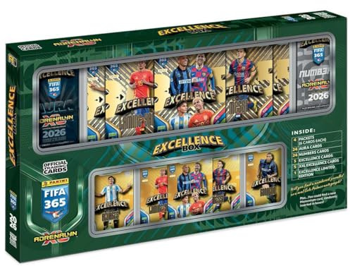 PANINI FIFA 365 2025/2026 - ADRENALYN Karten - Excellence Box Fussball Trading Cards und BB-Toy-Trades Toploader