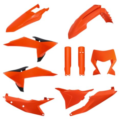 POLISPORT 91655 - Komplettes Plastik-Kit für KTM EXC/EXC-F/XC-W/XC-FW 26' - mit perfekter Passform und OEM-Qualität für Offroad-Einsatz, Farbe OEM 26'