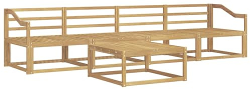 vidaXL Outdoor-Sofagarnitur 5 pcs Weiß 79 x 79 x 37 cm, Outdoor-Sofa-Set, modernes Gartenmöbel, modulare Sitzgruppe für Komfortables Entspannen im Freien