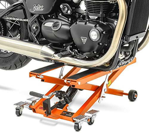 ConStands - Motorrad Hebebühne für Triumph Bonneville Bobber/Black/Speedmaster, America Hydraulisch XL 500kg Orange