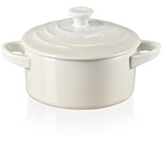 Le Creuset Mini cocotte redondo de gres, 8 onzas, merengue