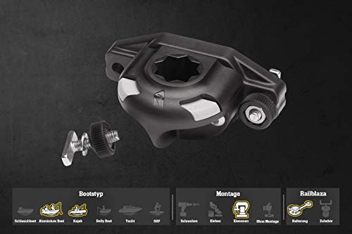 Railblaza Sideport Track Loader Halterung vertikal Montage (schwarz) 03-4114-11