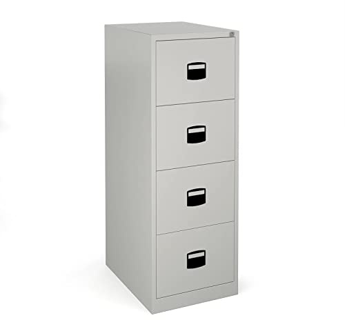 DAMS Steel 4 drawer contract filing cabinet 1321mm high - goose grey