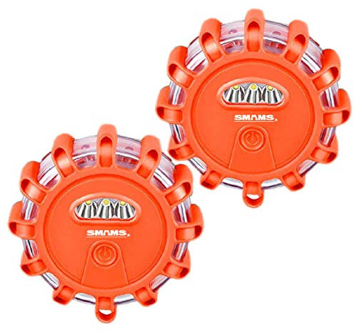 SMAMS Coche, luz Emergencia Coche, Luces de Emergencia, Leds Rotativo, Baliza, Luces de Emergencias para Vehiculos, Coches, Camiones, con Base Magnética y Gancho