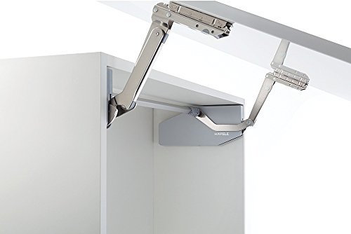 Gedotec Hochschwenkbeschlag Küche - Klappenbeschlag Free Swing für einteilige Klappen aus Holz - Liftbeschlag für Korpushöhe: 500-670 mm - Gewicht: 7-16 kg - Hochklappbeschlag Schrank - Holz Set
