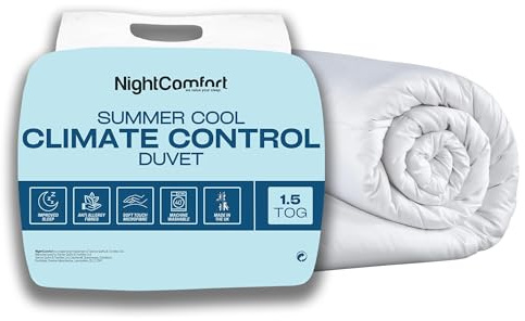 Night Comfort Anti Allergy Summer Breez Luxury Microfibre Light Hollow Fibre Duvet (1.5 Tog, King Size)