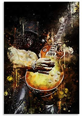 YZLI Kunstdruck auf Leinwand, Motiv der 80er Jahre Gitarristen, Slash Guns N Roses, 30 x 45 cm