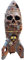 Asotagi Totenkopf Bombe, Kleine Rostige Atomische Explosion Kopf Dekor, Handgemachte Harz Schädel Bomb Dekorationen mit Graffiti und Atom Logos, Halloween Party Spukhaus Requisiten