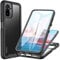 CENHUFO für Xiaomi Redmi Note 10 Hülle, Xiaomi Redmi Note 10S Hülle 360 Grad Handyhülle Stoßfest Schutzhülle mit Eingebautem Displayschutz, Outdoor Panzerhülle Full Cover Bumper Case - Schwarz
