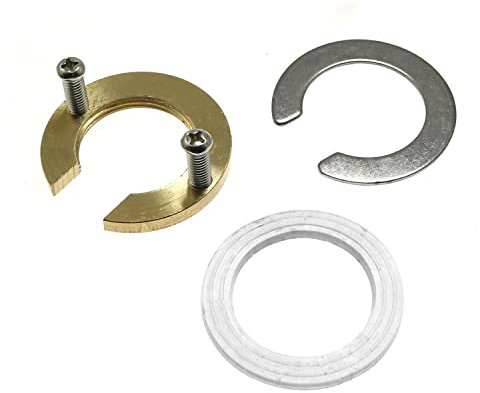 Maxmoral 1 Set Messing Heiß- und Kaltwassermutter Wasserhahn Mutter Messing Kontermuttern Befestigungsbeschläge Lose Wasserhahn Reparatur Mutter Langlebige Unterlegscheiben und Gummidichtung