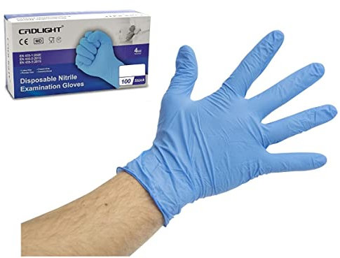 fiduciashop 100 Stück - Nitril Einweghandschuhe Handschuhe Einmalhandschuhe Untersuchungshandschuhe Nitrilhandschuhe - Größe XL