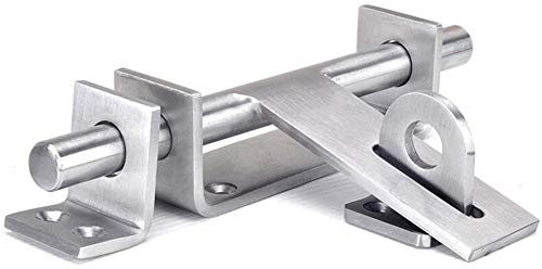 LAErper Sliding Bolt Gate Latch, Heavy Duty Stainless Steel Barrel Door Latches,Safety Lock Bolt Hasp,With Padlock Hole