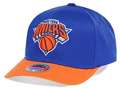 Mitchell & Ness New York Knicks Team Two Tone Red Line Solid Flex Snapback Cap