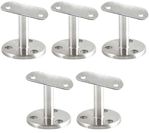 5 x Handlaufträger, Edelstahl V2A, für Rohr Ø 42,4 mm, für Brüstungsmontage | Handlaufhalter für Brüstungs- und Konsolenmontage, Reeling.