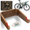 madeco Fahrrad Wandhalterung Holz - FlyBike S Nussbaum - Design Fahrradhalterung Wand Aufhängung für Wohnung - Rennrad, Gravel Bike, Mountainbike, Fixie, Singlespeed Fahrradhalter