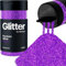 Hemway Premium Glitter Shaker - Purple | Ultrafine Metallic Flake Sequins for Resin & Epoxy Crafts | Craft Supplies for Tumblers, Festival, Hair, Face, Body, Eye & Nail Art | 130 g
