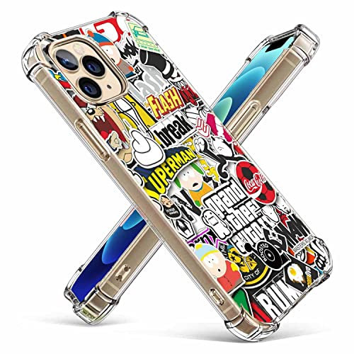 Fashion Pop Art for iPhone 12 Pro Max Case,Cute Cartoon Pop Culture Case for Men Women,Unique Trendy Cool TPU Bumper Case for iPhone 12 Pro Max