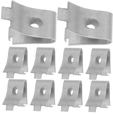 VILLCASE 10st Regal Halter Regalklammern Für Schränke Zubehör Für Drahtregale Schrank Regale Einlegeböden Halterung Halterungen Für Arbeitsplatten Rostfreier Stahl Glas-halter Clip