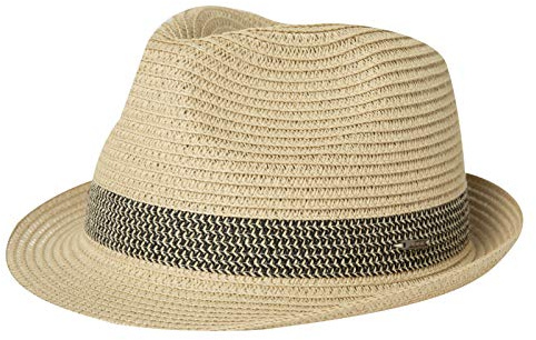 Comhats Straw Trilby Sun Hats for Men Summer Fedora Hats for Women Ladies Sunhat for Beach Safari Golf BeigeBlack S