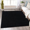 Jimri Teppich Läufer - Maschinengefertigter Kurzflor Läufer für Büro, Wohnzimmer, Schlafzimmer, Flur usw., Premium Polypropylen-Gewebe mit weicher Filzunterlage, Größe: 140x200 cm, Anthrazit-Schwarz
