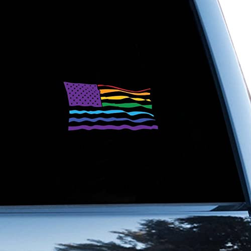 Pride Parade LGBT Autoaufkleber Fensteraufkleber Pride Flag Lgbtq Vinyl Aufkleber für Autos LKW Gay Pride LGBT Equality Lesben Auto Aufkleber 15,2 cm
