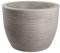 Tecnokit NICOLI Vase en résine HERA Elegance pour intérieur et extérieur, diamètre 30, 40, 50, 60 cm, élégant et surface côtelée (Ø 40 cm, cendres)