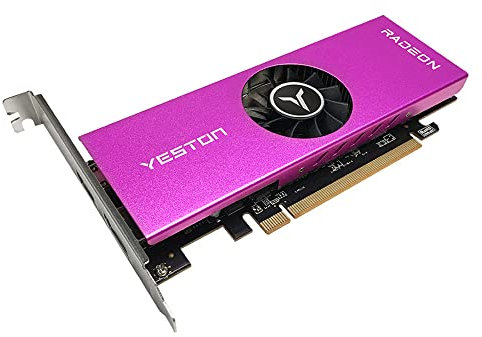 Docooler Yes-ton RX6400-4GD6 LP Carte graphique 4G/64bit/GDDR6 Mémoire 2039-2321 MHz Fréquence centrale Résolution 4K Single Cooling Fan HD+DP Ports de sortie