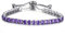 CCAIPU Bracciale da donna Bracciale con strass Zirconia placcata oro 18k Bracciale classico da tennis da donna Regali per ragazze (Viola, Legoerimg)