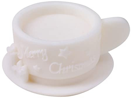 FGUUTYM Tea Light Stove Tea Light Heater English Letters Coffee Cups Milk Jug Design (White, One Size)