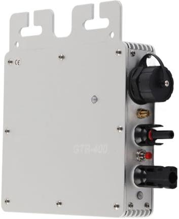 400W Solar Micro Inverter, 120V/230V Auto Identification Solar Grid Tie Inverter, IP65 Wasserdichter Solar Grid Micro Inverter, WiFi Control Grid Tie Inverter für Zuhause (SILVER)