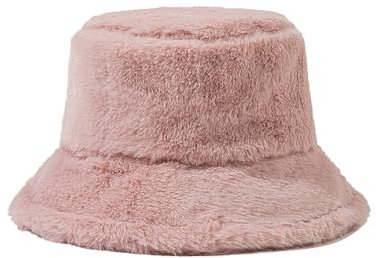 OneChance Damen Warme Wintermütze,Plüschmütze für Damen,Dick und Weich Eimermütze für Outdoor Aktivitäten Rosa