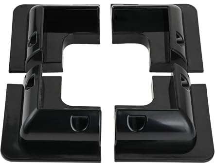 Dachdurchführung Solar Halterung ABS Wohnmobil Boot Camping Schwarz | 4 PCS,Ecken,UV-Beständig,Bohrfrei,Kleben/Schrauben,Vorgebohrt,Wohnwagen,Garage,Flachdach,Balkon