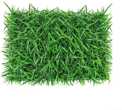 Kunstrasen-Heckenpaneele mit Blume, Kunstrasen-Hintergrund, Wand, für Farnblätter, Hinterhof-Gras, Sichtschutzzaun, grüne Graswand für Dekoration, drinnen und draußen, 40 x 60 cm (B)