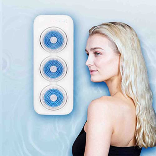 PASPRT Wall Mounted Back Brush, 360° Automatic Rota-Tion Deap Clean Skin, IPX7 Waterproof, for Exfoliating Deep Cleansing