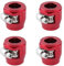 LEONTOOL 4PCS 8AN Flexible Rubber Hose Pipe Clamps, Hex Car Hose Finisher Clamp with Screw Band, Hose End Cover Aluminium Hose Connectors for 1/2 Fuel Line/Diesel/Gas/Air/Water/Oil and Water Hose, Red