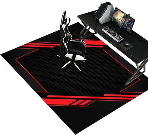 XunZheng Alfombra Suelo Gaming, Alfombrilla para Silla de Oficina para Suelo, Alfombras Gaming Oficina Suelo tapete de protección de Madera/baldosas, Alfombrilla Protectora de Suelo 120 x 140 cm
