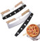 2 Pack Pizza Cutter Rocker with Wood Handles & Protective PP Cover, 14 430 Stainless Steel Pizza Slicer Wheel, Big Pizza Knife Cutters Kitchen Tool (14 inch)