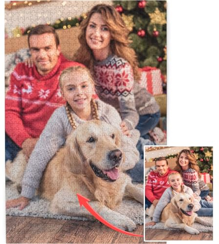 Personalisiertes Holzpuzzle, individuelles Puzzle von Foto, 300/500/1000 Teile, individuelles Puzzle, Geschenk für Freunde, Familie, Liebhaber, Hochzeit und große Tage (regulär-Vertical)