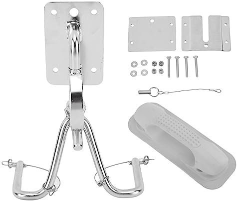 Quick Release Boat Snap, Inflatable Boat Seat Hook Clip, Stainless Steel Anchor Chain Tensioner for Providing Connection Points Using Hangers(With white armrest (9903ASYW))