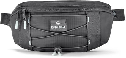 Johnny Urban Bauchtasche Damen & Herren Grau - Devin - Große Hüfttasche für Outdoor, Sport, Festival, Freizeit - Crossbody Bag mit verstellbarem Gurt - Wasserabweisend