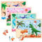 WERNNSAI Dinosaur Wooden Jigsaw Puzzles for Kids - 4 Packs with 24 Pcs Children’s Wooden Puzzles Toddler Jigsaw Puzzles for 3 4 5 6 Years Old Boys Girls Birthday Educational Toy Gifts 12