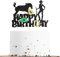 Sotpot 1PC Cowgirl Happy Birthday Cake Topper West Horse Western Themed Cake Pick Decorations for Western Cowgirl Rodeo Theme Girls Birthday Party Supplies