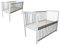 Micoland Kinderbett/Beistellbett/Babybett 2in1 120x60 cm weiß-grau