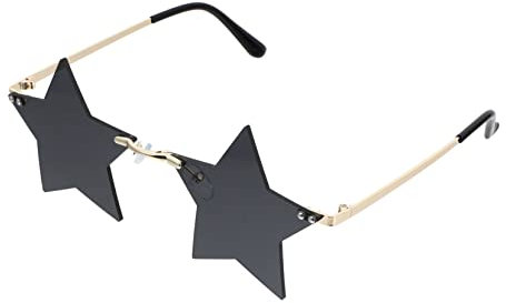 TOGEVAL Sternförmige Sonnenbrille Sonnenbrille Unregelmäßiges Design Für Party Maskerade Karneval