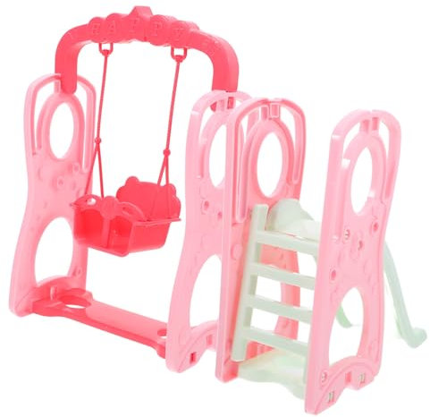 CORHAD 1 Set Miniature Doll Swing and Slide Doll House Swing Chair Model Plaything for Boys and Girls