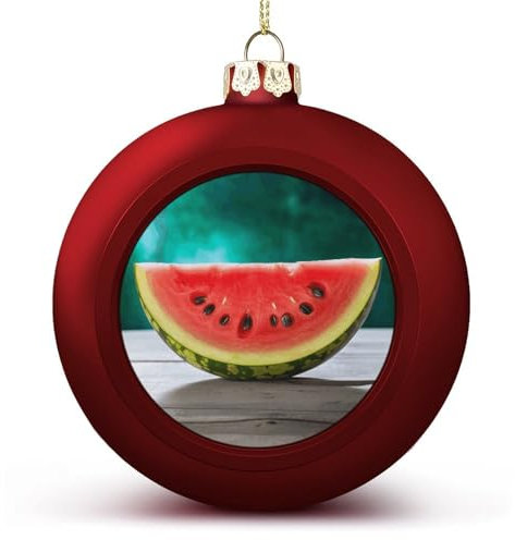 Weihnachtsschmuck-Set, Wassermelone mit Smiley-Druck, Mehrzweck-Ornamente, Winterdekorationsset, ideal für Weihnachtsbaum- und Feiertagsdekorationen