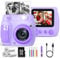 Gofunly Camara Fotos Infantil Instantanea, 2,4 Pulgada 1080P HD Camara Fotos Infantil con Tarjeta de 32GB y Papel Fotografia, Juguete Cámara Instantánea Regalos para Niños y Niñas de 3-12 Años, Morado