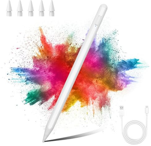 YOURKAY Penna per i-Pad Pencil USB C, ricarica rapida, magnetica, rilevamento dell'inclinazione, palm rejection Pencil per i-Pad 2018-2024, per i-Pad 6-10, Air 3-5/M2, Mini 5-6, Pro M4, 11 1-4, 12,9