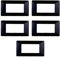 5 Placche, 4 moduli/posti, Compatibile Con Vimar Plana, colore nero nera, Placche In plastica di alta qualità, 100% compatibile con i supporti e i moduli originali
